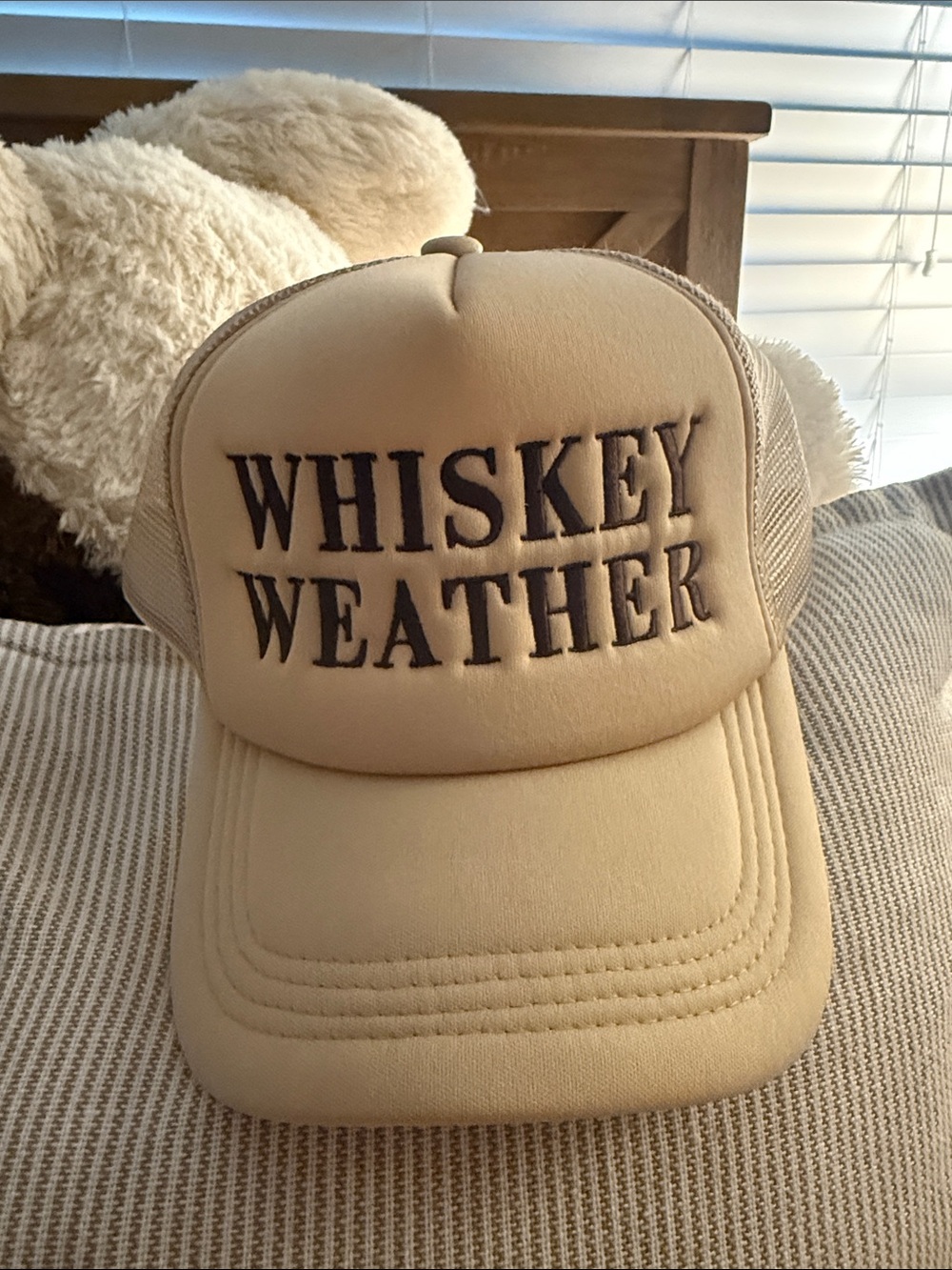 Whiskey Weather Tan Trucker Cap